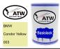 Preview: BMW, Condor Yellow, 003: 500ml Lackdose, von ATW Autoteile West.